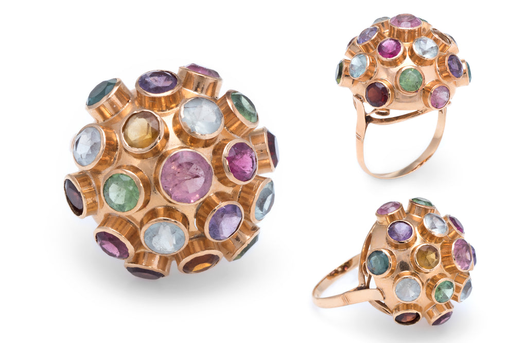 Sputnik Gemstone Cocktail Ring