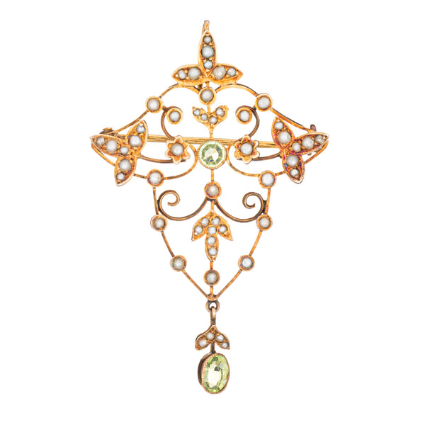 Antique Edwardian Pendant Brooch
