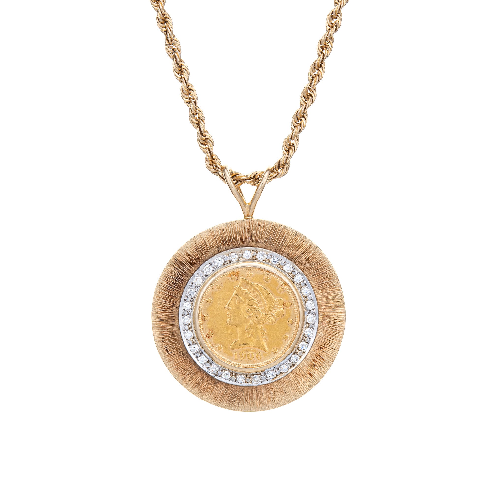 Italian 14kt Yellow Gold Reversible Replica 100-Lira Coin Pendant Necklace  in 14kt Yellow Gold | Ross-Simons