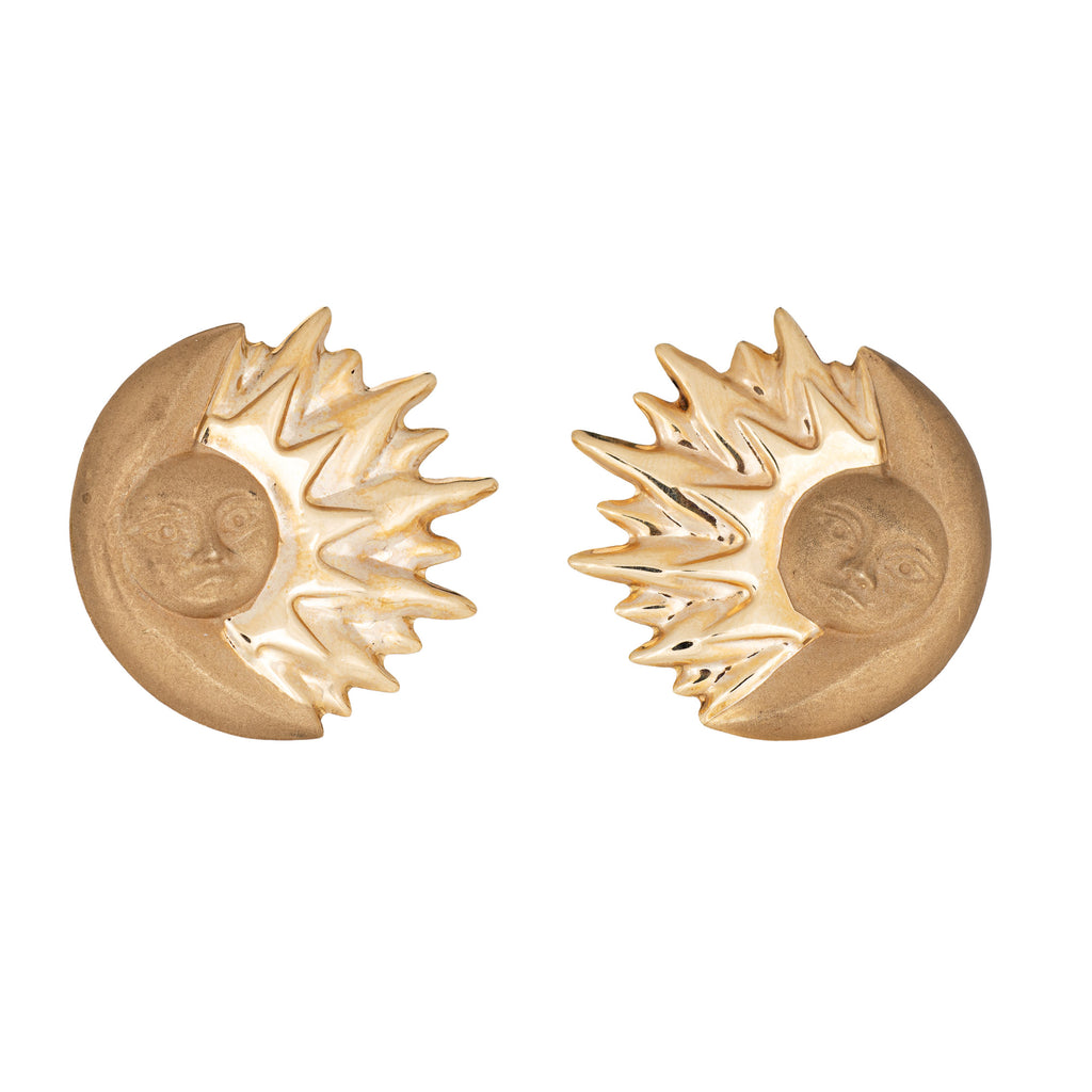 Moon Hoop Brass Earrings, large - Detroit Institute of Arts Museum Shop