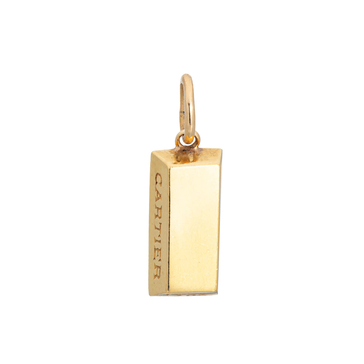 Vintage Cartier 1/4 oz Gold Bar Ingot Pendant Charm 18k Yellow