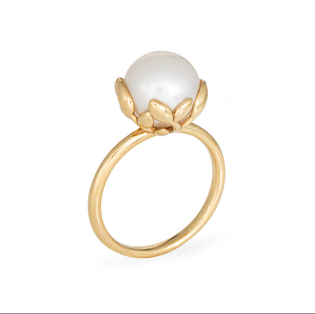 Tiffany \u0026 Co Olive Leaf Pearl Ring Estate Sz 6 18k Yellow Gold Paloma –  Sophie Jane, image size:1024x1023