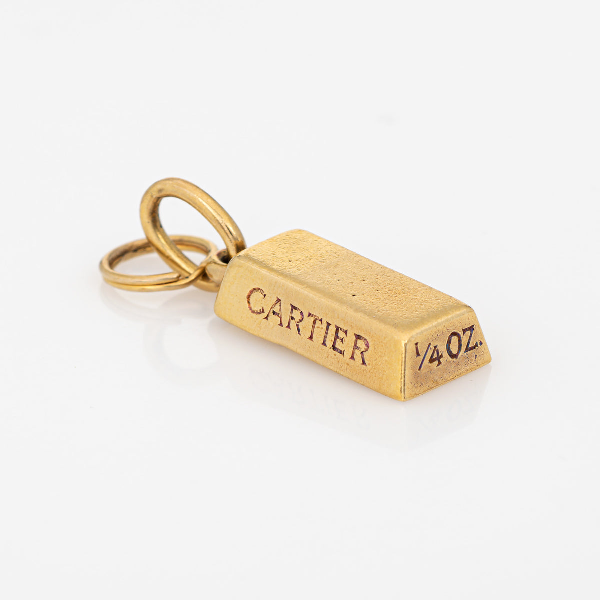 トーマス　カルティエ　 インゴット1/4OZ チャーム18 K Vintage Cartier 1/4 oz Gold Bar Ingot Pendant Charm 18k Yellow