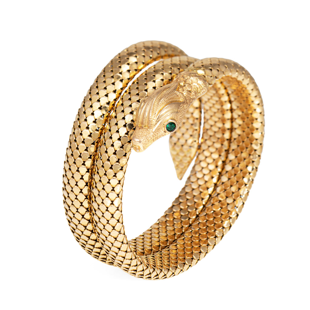 Victorian Gold Snake Bracelet