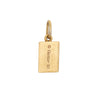 Cartier gold bar ingot pendant back side showing "Cartier 18K" engraving