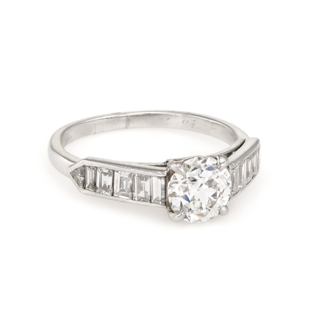 Vintage Cartier Diamond Antique Engagement Ring