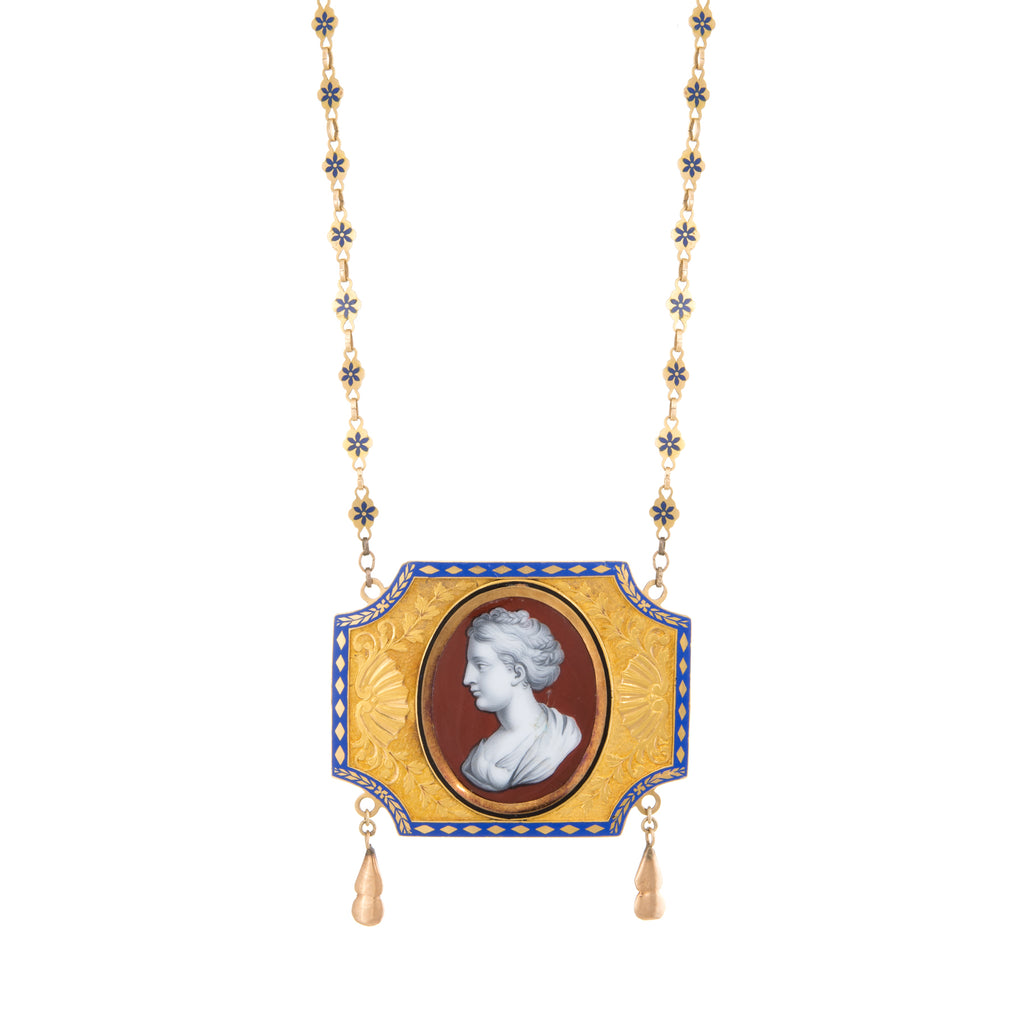 Victorian cameo necklace hotsell
