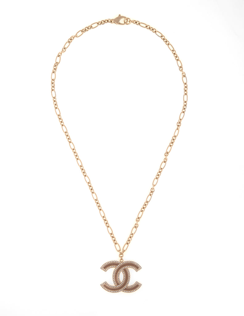 CHANEL, Jewelry, Soldchanel Double C Crystal Necklace