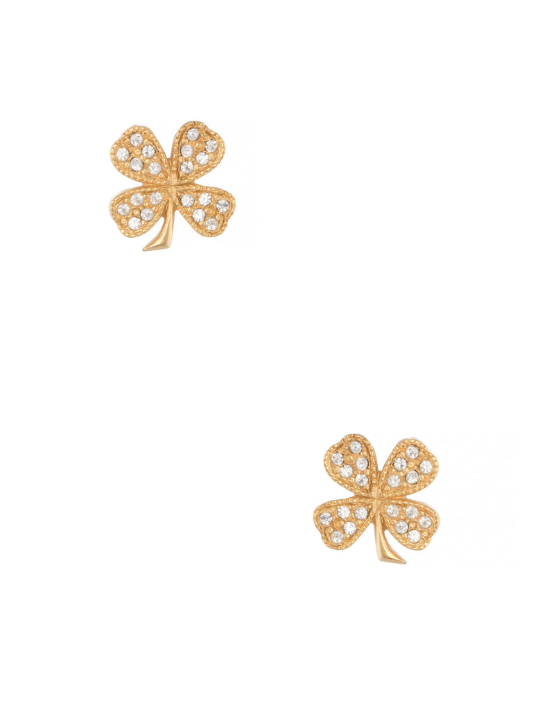 Chanel Clover Flower Pearl Earrings