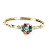 Rainbow Gemstone Bracelet Vintage 14k Gold