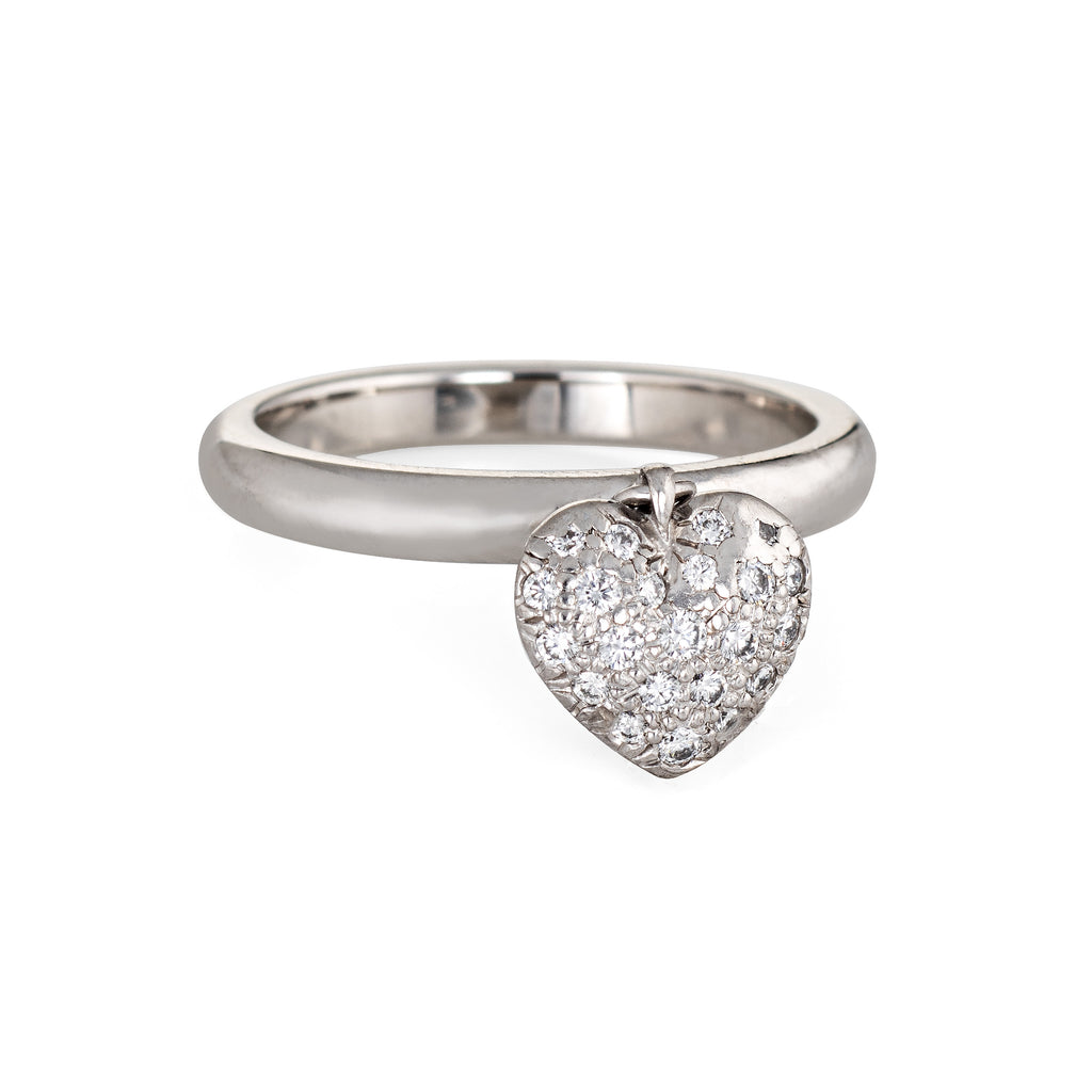 Tiffany ring with heart charm clearance