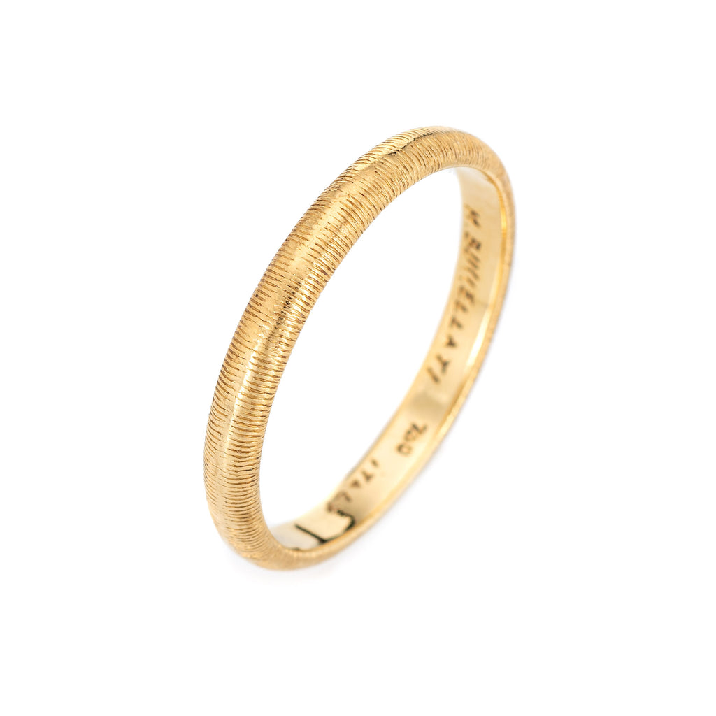 Mario Buccellati Band Vintage 18k Yellow Gold Ring Sz 7 Estate Signed Jewelry