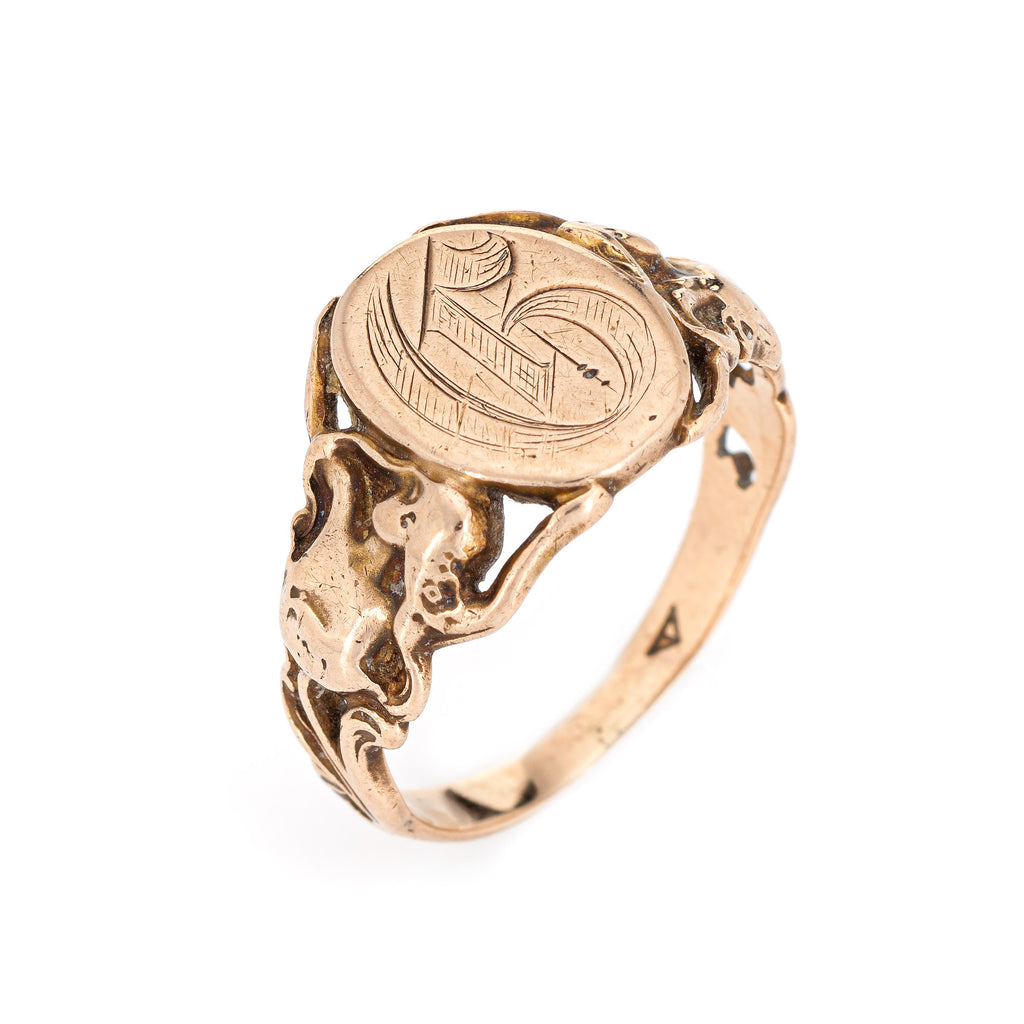 Custom Mini Signet Ring - Elisa Solomon Jewelry
