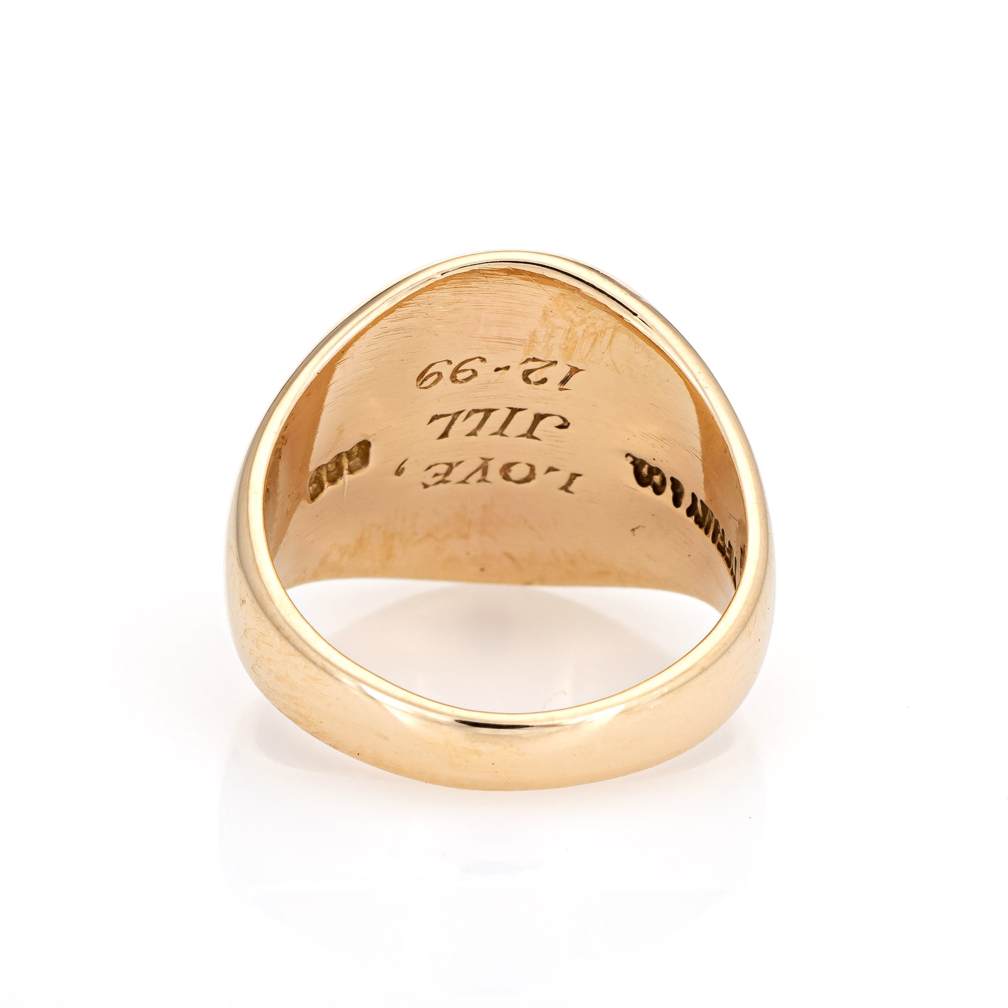 Tiffany & Co Signet Ring Vintage 14k Yellow Gold Sz 4 Pinky