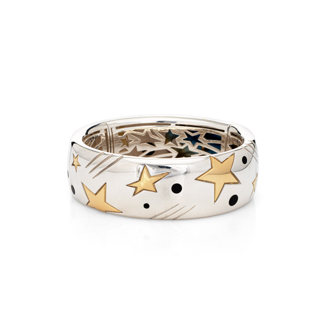 Gold Bangle with Stars