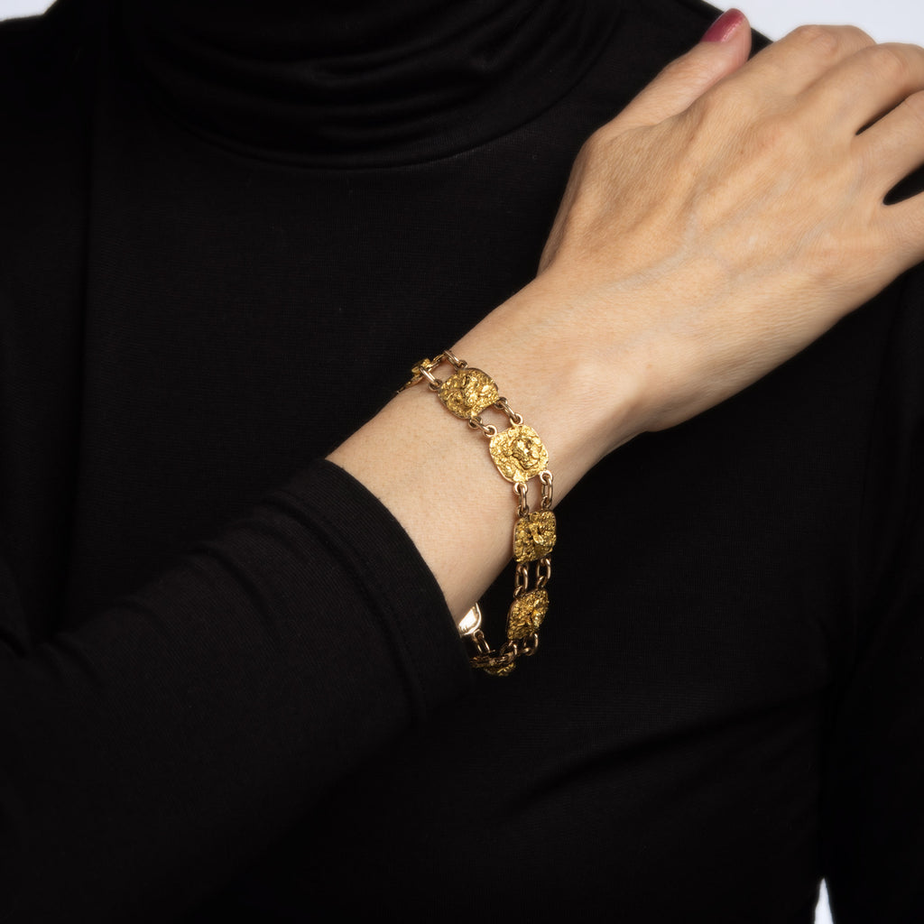 Vintage gold online nugget bracelet