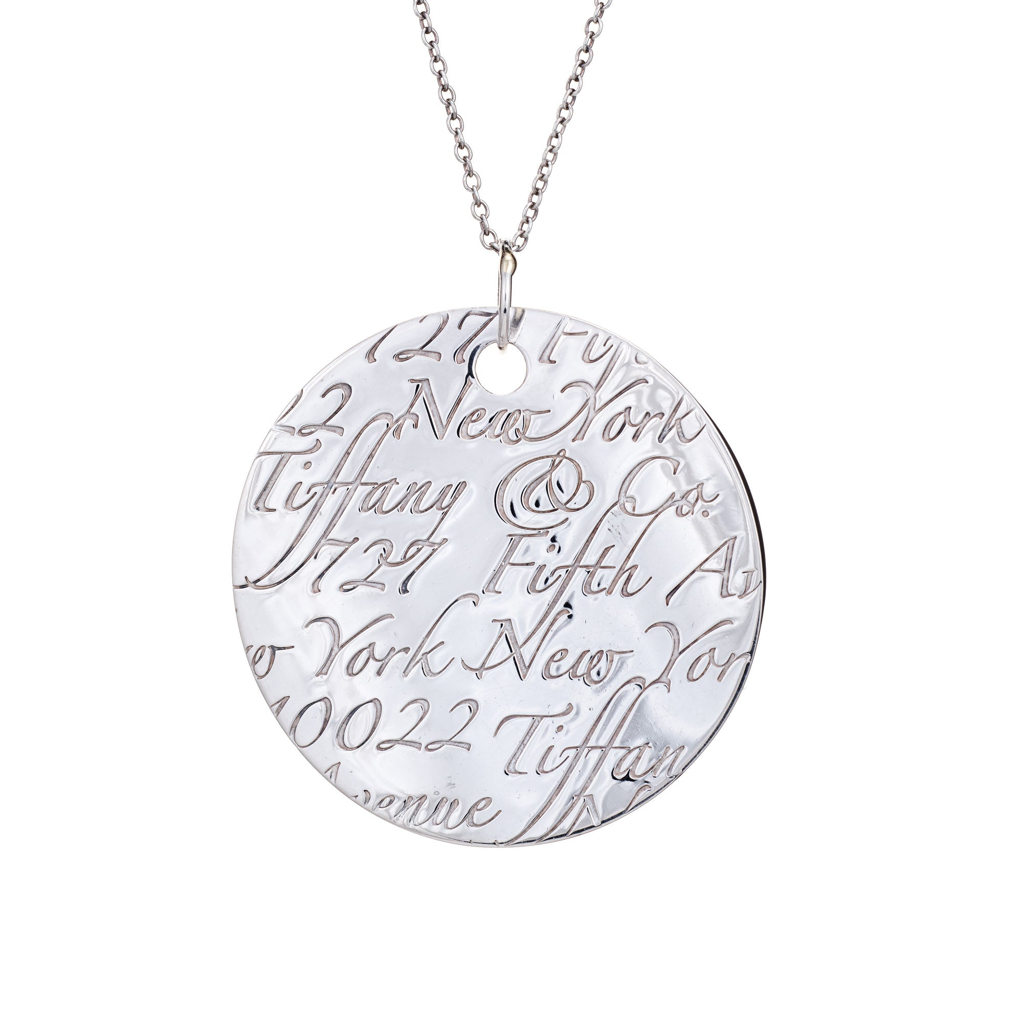 Tiffany store notes pendant
