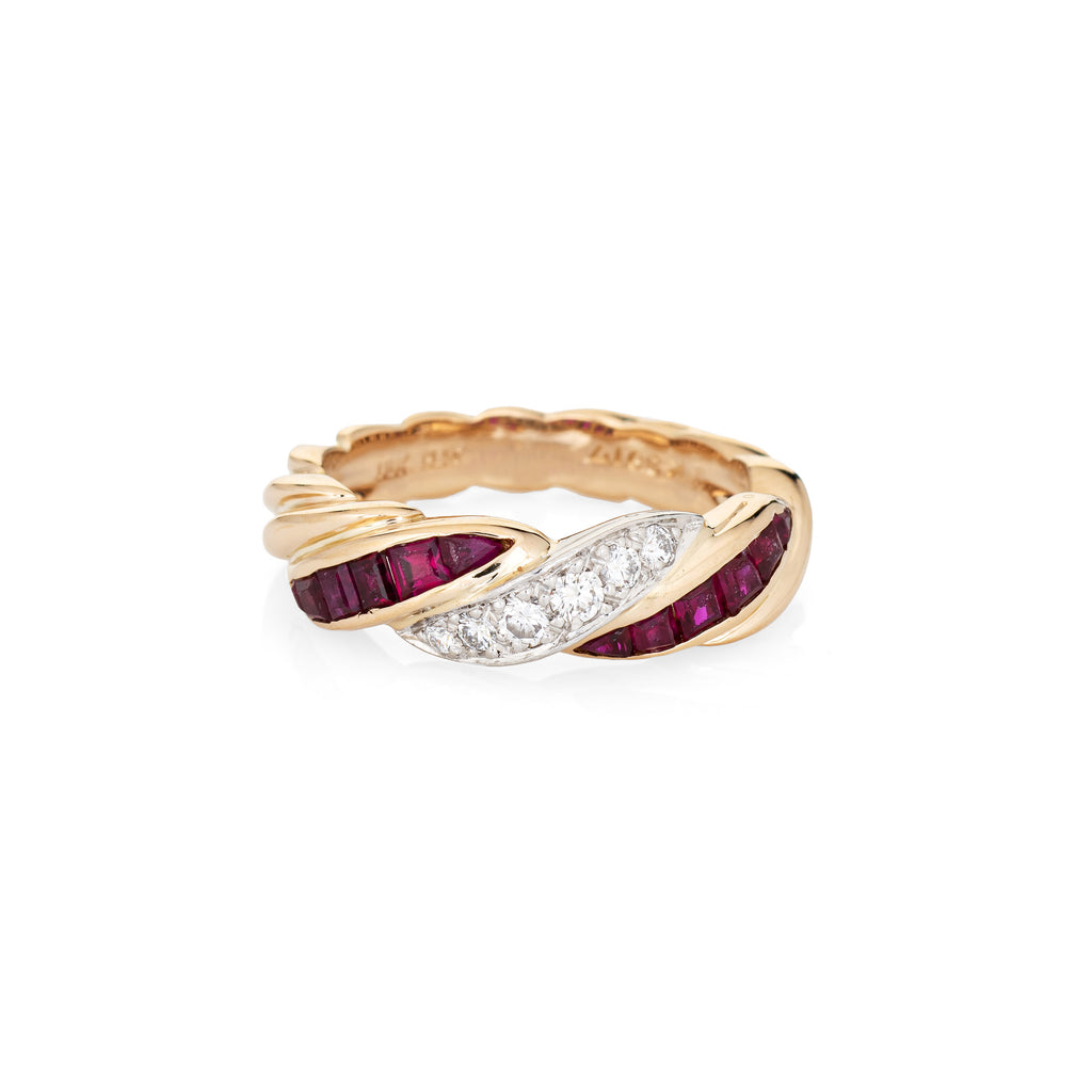 Oscar Heyman Ruby Diamond Ring Sz 6 18k Gold Platinum Vintage Fine Jew –  Sophie Jane