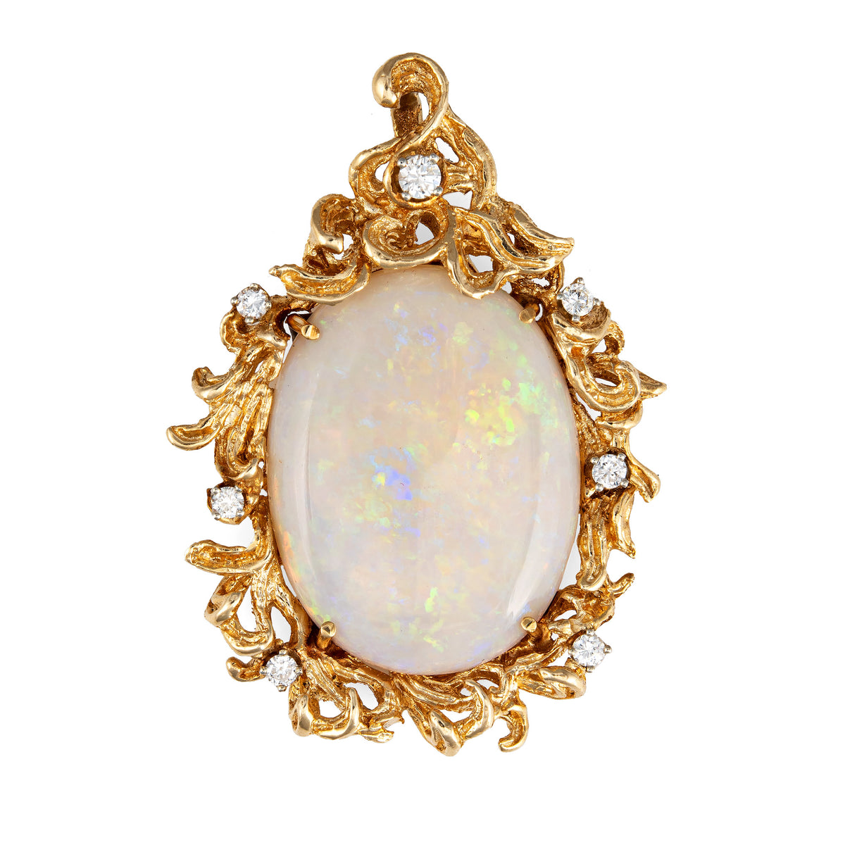 Antique opal and diamond necklace on sale