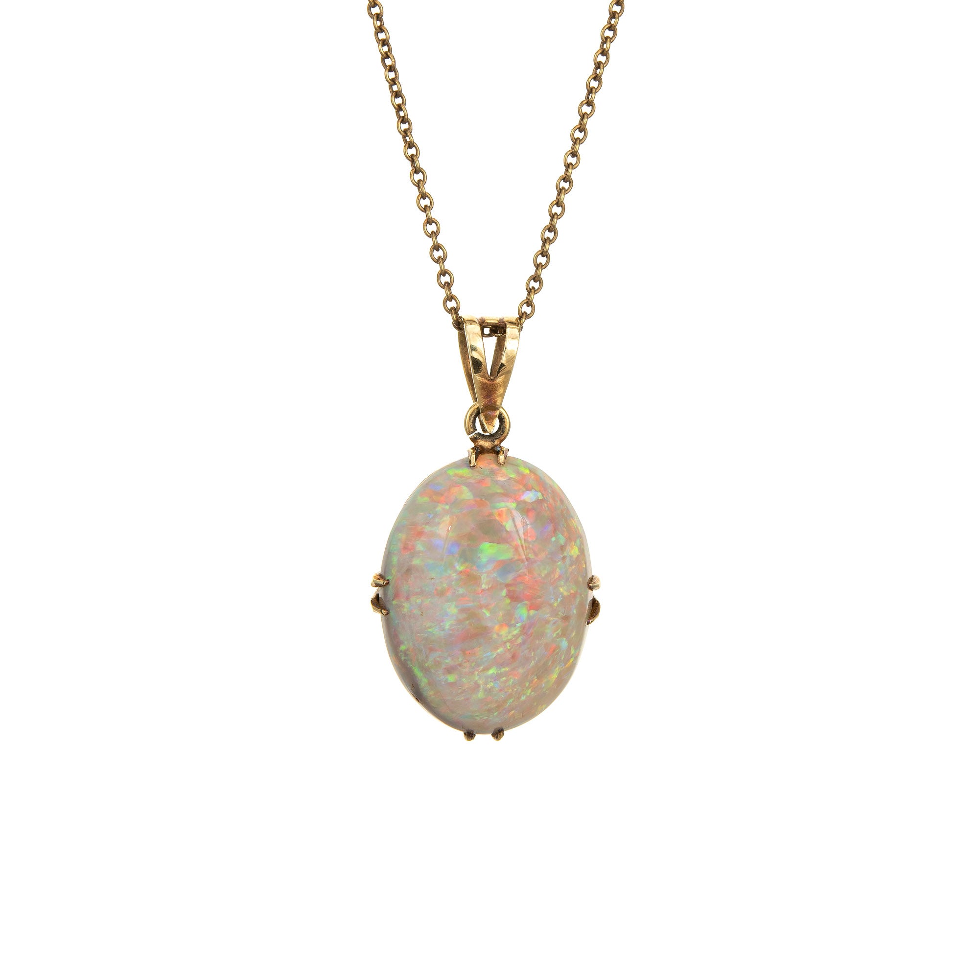 Alcheri Opal Necklace Oval Natural Opal Triplet Gold India | Ubuy
