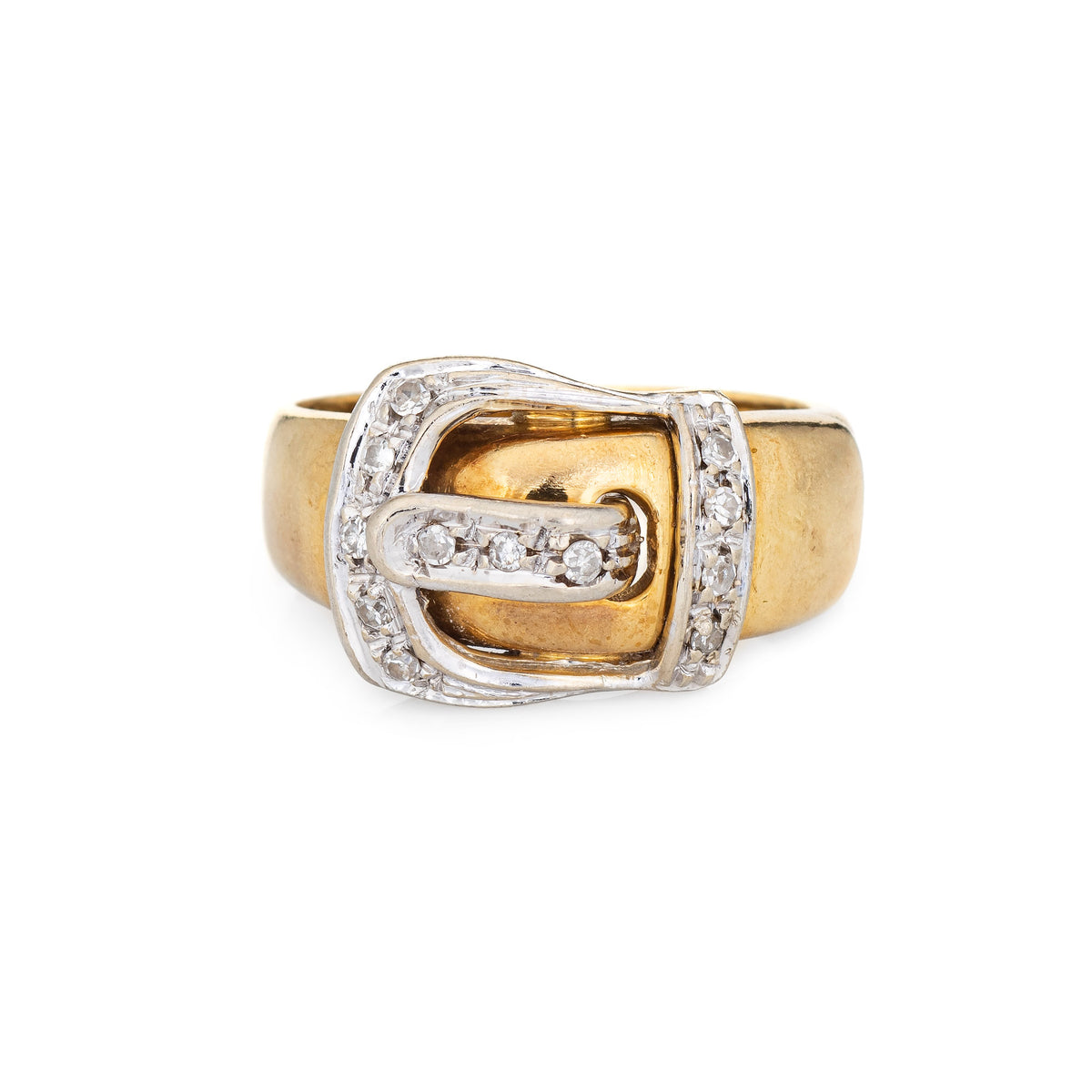 Diadori 18k White Gold Wide Vintage Scroll Diamond Engagement Ring |  d'Original Jewelers