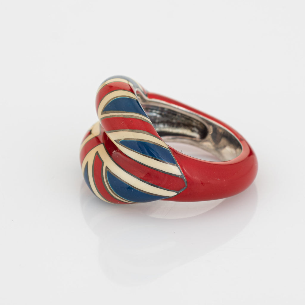 Solange Azagury Partridge Union Jack Hot Lips Ring 5.5 Sterling