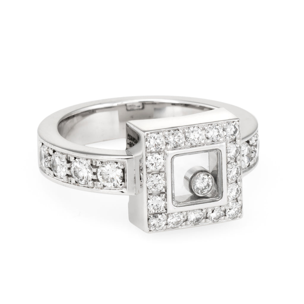 Chopard happy hotsell diamonds square ring
