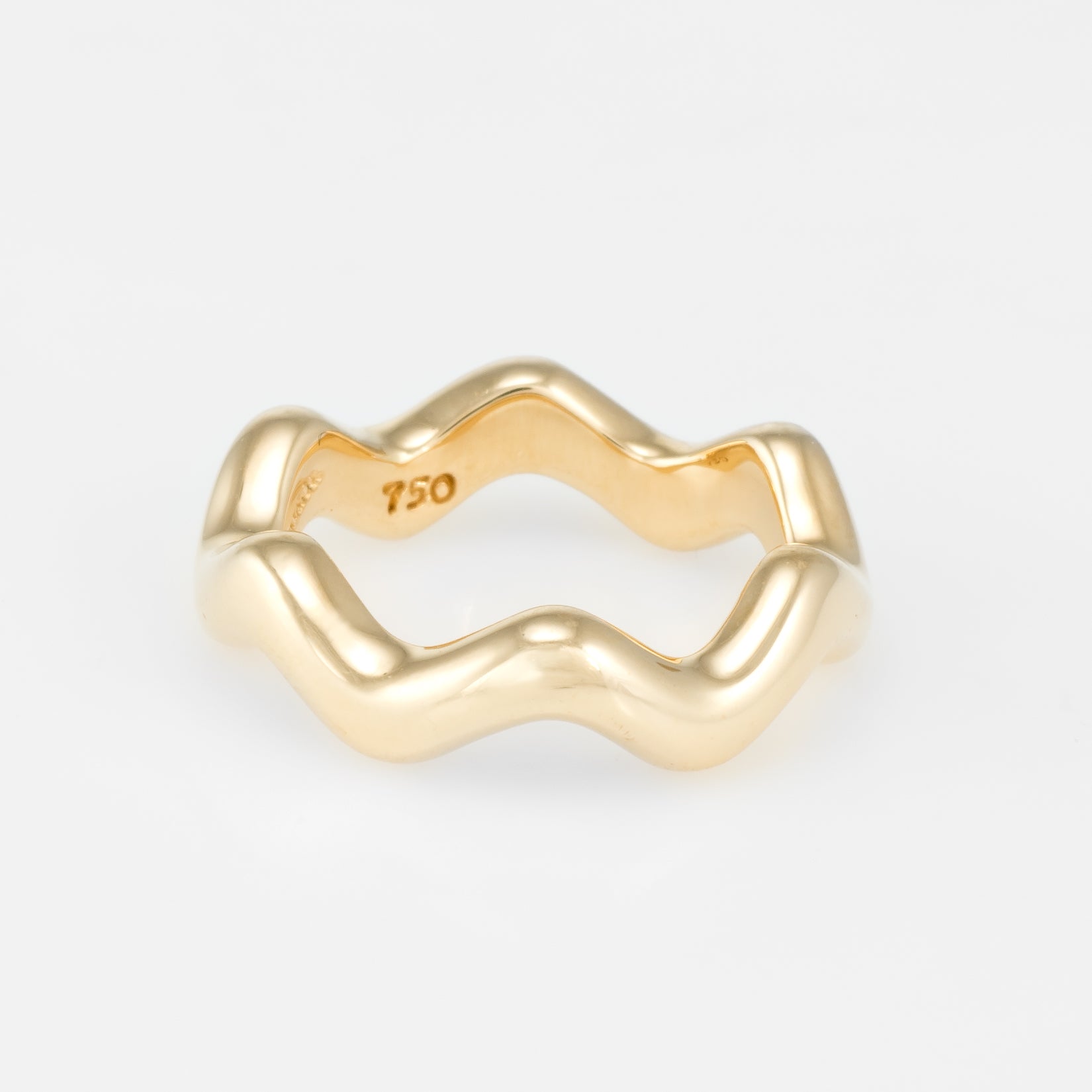 Tiffany & Co Zig Zag Ring Estate 18k Yellow Gold– Sophie Jane