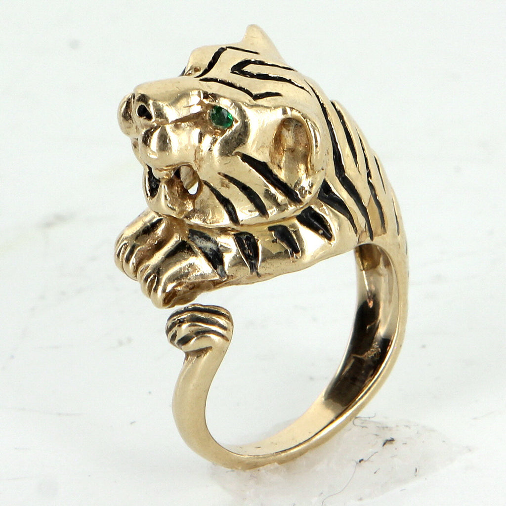 Buy Real Luxury Fashionable Tiger Ring Super Antique Look (Tiger Ring) Rose  Brown Gold at Amazon.in