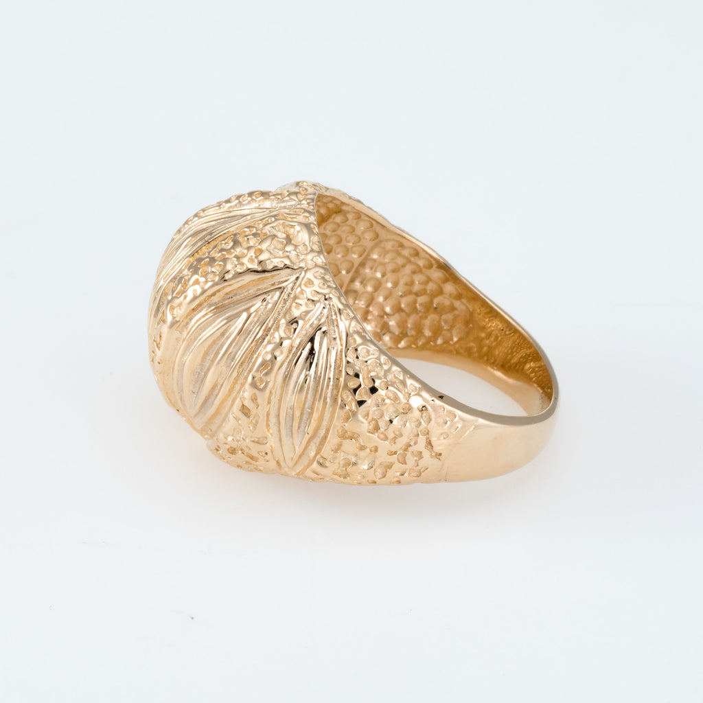 Textured Dome Cocktail Ring Vintage 14k Yellow Gold – Sophie Jane