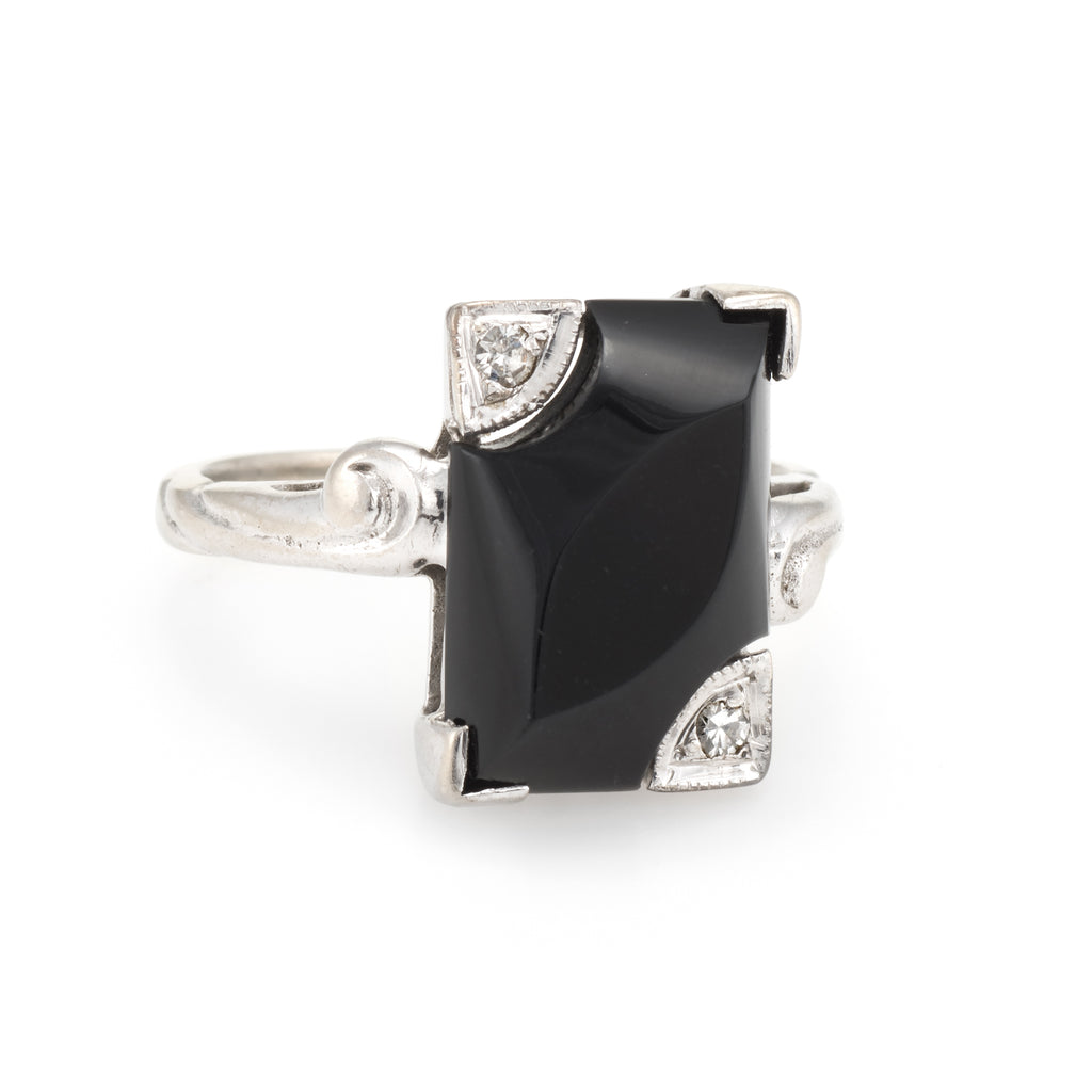 Vintage Onyx Cocktail Ring