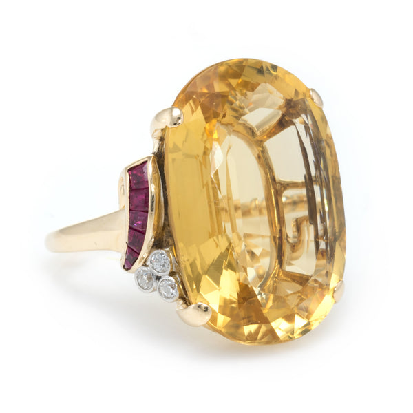 Sophie Jane Retro Vintage Citrine Ring