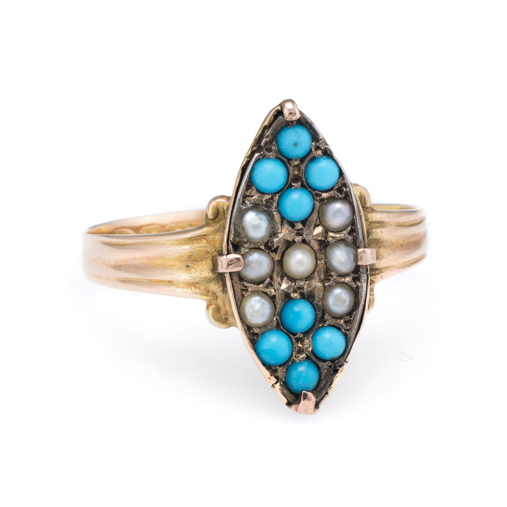 Antique victorian turquoise ring deals