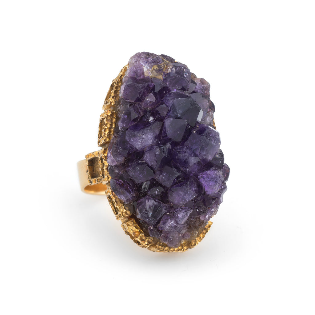 Amethyst on sale geode ring