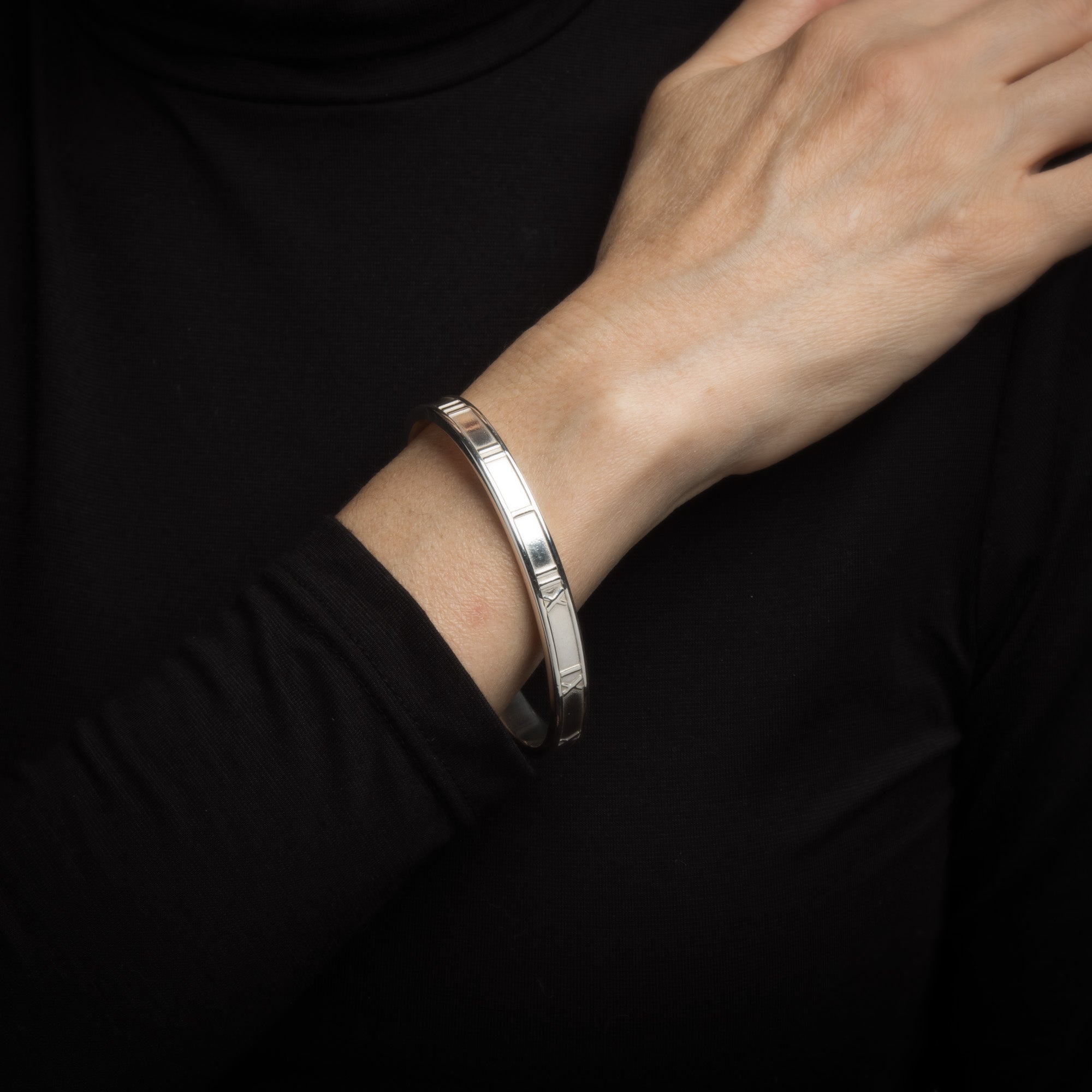 Tiffany & Co Atlas Cuff Bracelet 1995 Sterling Silver Vintage