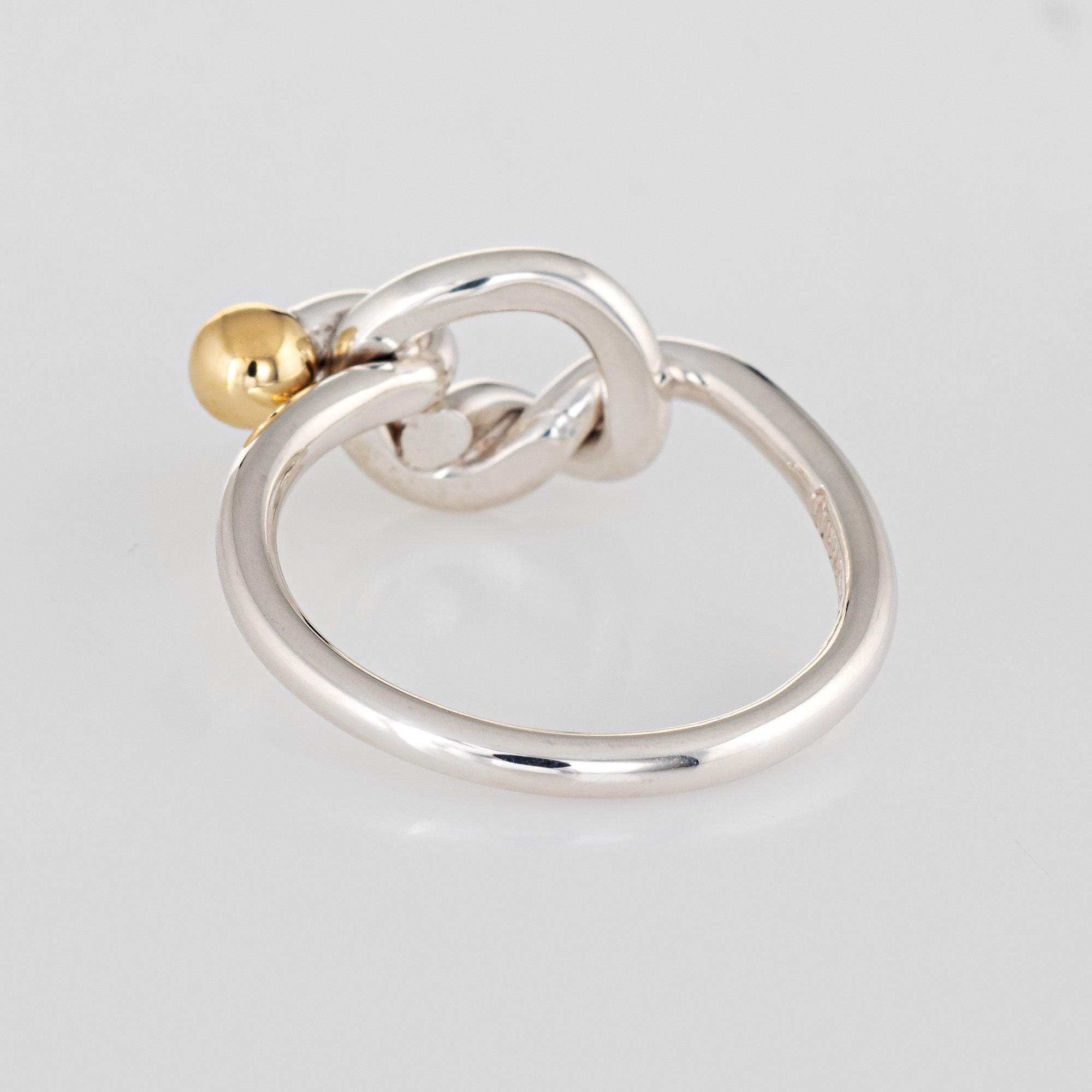Tiffany & Co Love Knot Ring Sz 6.5 Vintage 18k Gold Sterling